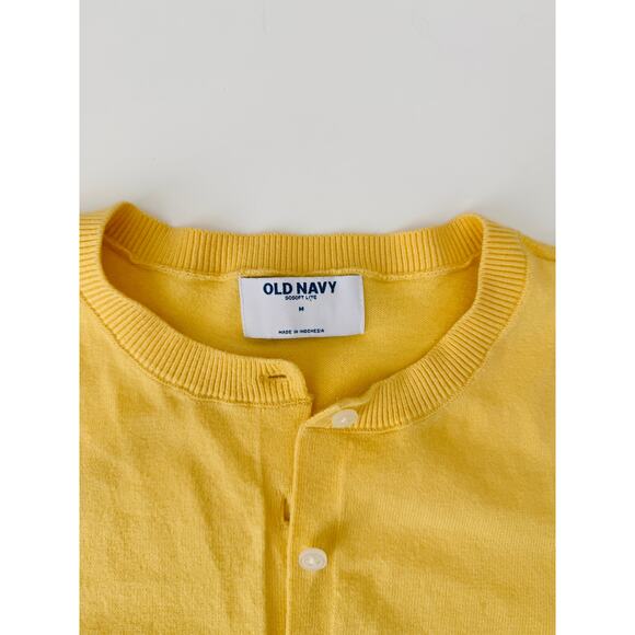 Old navy yellow button down cardigan - size medium - Picture 3 of 4
